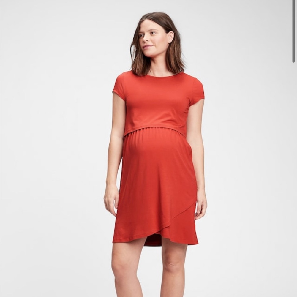 Maternity overlay nursing dress - GAP